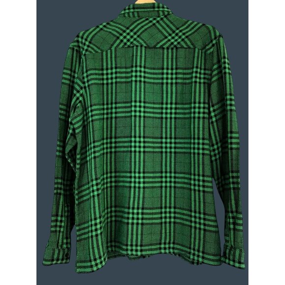 I.N.C. - MENS GREEN/BLACK LONG SLEEVE BUTTON FRONT CASUAL DRESS SHIRT SIZE LARGE - Picture 2 of 7